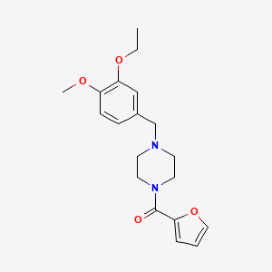 1-(3-ethoxy-4-methoxybenzyl)-4-(2-furoyl)piperazine