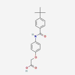 molecular formula C19H21NO4 B5724536 {4-[(4-tert-butylbenzoyl)amino]phenoxy}acetic acid 