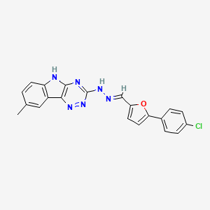 5-(4-chlorophenyl)-2-furaldehyde (8-methyl-5H-[1,2,4]triazino[5,6-b]indol-3-yl)hydrazone