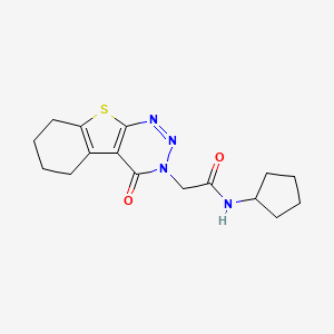 molecular formula C16H20N4O2S B5724546 N-cyclopentyl-2-(4-oxo-5,6,7,8-tetrahydro[1]benzothieno[2,3-d][1,2,3]triazin-3(4H)-yl)acetamide 