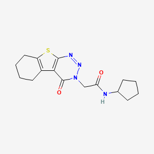 N-cyclopentyl-2-(4-oxo-5,6,7,8-tetrahydro-[1]benzothiolo[2,3-d]triazin-3-yl)acetamide