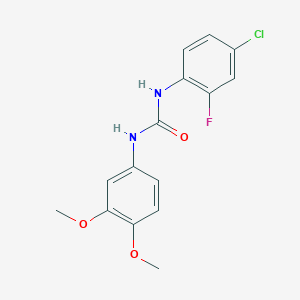 molecular formula C15H14ClFN2O3 B5724562 N-(4-chloro-2-fluorophenyl)-N'-(3,4-dimethoxyphenyl)urea 