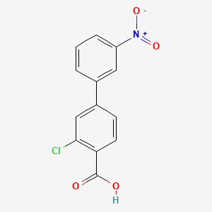 molecular formula C13H8ClNO4 B572459 2-Chloro-4-(3-nitrophenyl)benzoic acid CAS No. 1261894-36-3