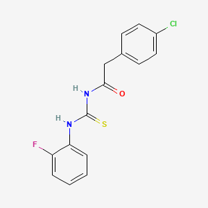 2-(4-chlorophenyl)-N-{[(2-fluorophenyl)amino]carbonothioyl}acetamide