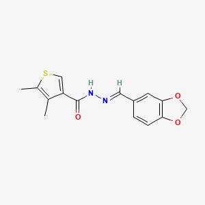 N'-(1,3-benzodioxol-5-ylmethylene)-4,5-dimethyl-3-thiophenecarbohydrazide