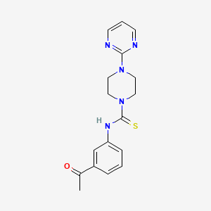 molecular formula C17H19N5OS B5724623 N-(3-acetylphenyl)-4-(2-pyrimidinyl)-1-piperazinecarbothioamide 