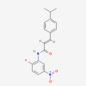 N-(2-fluoro-5-nitrophenyl)-3-(4-isopropylphenyl)acrylamide