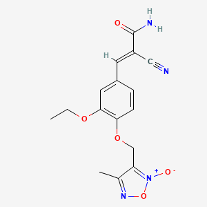 molecular formula C16H16N4O5 B5724627 2-cyano-3-{3-ethoxy-4-[(4-methyl-2-oxido-1,2,5-oxadiazol-3-yl)methoxy]phenyl}acrylamide 