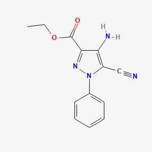 molecular formula C13H12N4O2 B5724642 ethyl 4-amino-5-cyano-1-phenyl-1H-pyrazole-3-carboxylate 