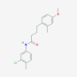 N-(3-chloro-4-methylphenyl)-4-(4-methoxy-2-methylphenyl)butanamide