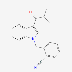 molecular formula C20H18N2O B5724652 2-[(3-isobutyryl-1H-indol-1-yl)methyl]benzonitrile 