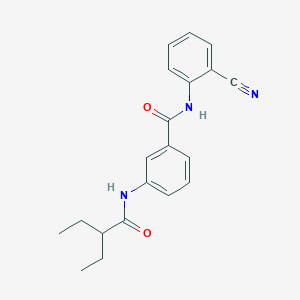 molecular formula C20H21N3O2 B5724665 N-(2-cyanophenyl)-3-[(2-ethylbutanoyl)amino]benzamide 