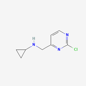 molecular formula C8H10ClN3 B572468 N-((2-Chloropyrimidin-4-yl)methyl)cyclopropanamine CAS No. 1289386-31-7