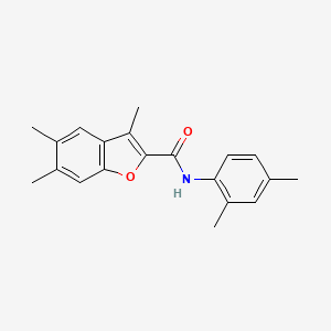 molecular formula C20H21NO2 B5724682 N-(2,4-dimethylphenyl)-3,5,6-trimethyl-1-benzofuran-2-carboxamide 