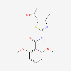 molecular formula C15H16N2O4S B5724693 N-(5-acetyl-4-methyl-1,3-thiazol-2-yl)-2,6-dimethoxybenzamide 