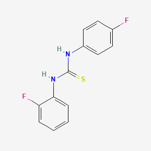 molecular formula C13H10F2N2S B5724701 N-(2-fluorophenyl)-N'-(4-fluorophenyl)thiourea 