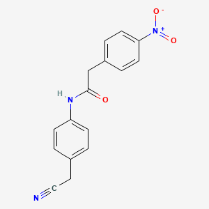 molecular formula C16H13N3O3 B5724706 N-[4-(cyanomethyl)phenyl]-2-(4-nitrophenyl)acetamide 