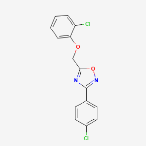 molecular formula C15H10Cl2N2O2 B5724734 5-[(2-chlorophenoxy)methyl]-3-(4-chlorophenyl)-1,2,4-oxadiazole 