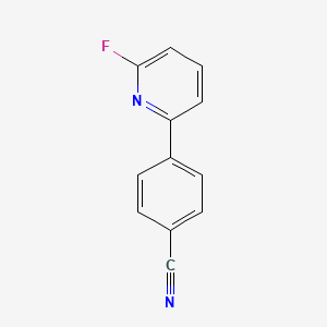 molecular formula C12H7FN2 B572474 4-(6-Fluoropyridin-2-yl)benzonitrile CAS No. 1245646-03-0