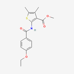 molecular formula C17H19NO4S B5724754 methyl 2-[(4-ethoxybenzoyl)amino]-4,5-dimethyl-3-thiophenecarboxylate 