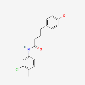 molecular formula C18H20ClNO2 B5724763 N-(3-chloro-4-methylphenyl)-4-(4-methoxyphenyl)butanamide 