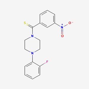 molecular formula C17H16FN3O2S B5724783 1-(2-fluorophenyl)-4-[(3-nitrophenyl)carbonothioyl]piperazine 