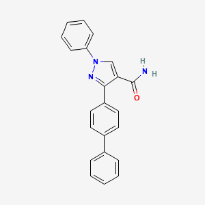 molecular formula C22H17N3O B5724790 3-(4-biphenylyl)-1-phenyl-1H-pyrazole-4-carboxamide 