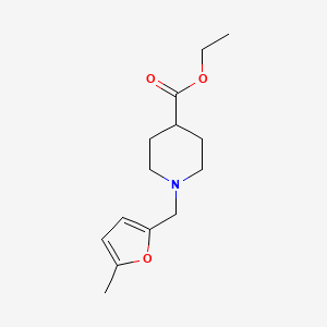 molecular formula C14H21NO3 B5724791 ethyl 1-[(5-methyl-2-furyl)methyl]-4-piperidinecarboxylate 