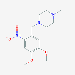 molecular formula C14H21N3O4 B5724827 1-(4,5-dimethoxy-2-nitrobenzyl)-4-methylpiperazine 
