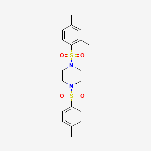 molecular formula C19H24N2O4S2 B5724829 1-[(2,4-dimethylphenyl)sulfonyl]-4-[(4-methylphenyl)sulfonyl]piperazine 
