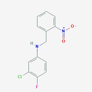 (3-chloro-4-fluorophenyl)(2-nitrobenzyl)amine