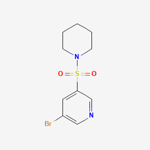 molecular formula C10H13BrN2O2S B572484 3-Bromo-5-(piperidin-1-ylsulfonyl)pyridine CAS No. 1247630-97-2