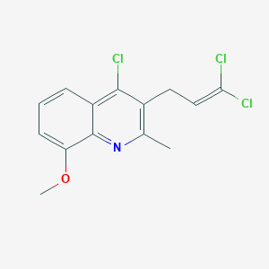 molecular formula C14H12Cl3NO B5724862 4-chloro-3-(3,3-dichloro-2-propen-1-yl)-8-methoxy-2-methylquinoline 
