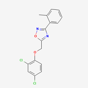 5-[(2,4-dichlorophenoxy)methyl]-3-(2-methylphenyl)-1,2,4-oxadiazole