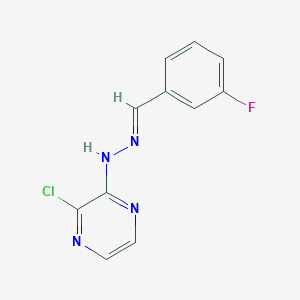 molecular formula C11H8ClFN4 B5724888 3-fluorobenzaldehyde (3-chloro-2-pyrazinyl)hydrazone 