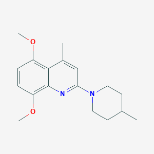 molecular formula C18H24N2O2 B5724890 5,8-dimethoxy-4-methyl-2-(4-methyl-1-piperidinyl)quinoline 