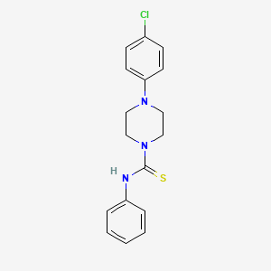 4-(4-chlorophenyl)-N-phenyl-1-piperazinecarbothioamide