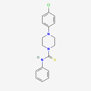 molecular formula C17H18ClN3S B5724915 4-(4-chlorophenyl)-N-phenyl-1-piperazinecarbothioamide 