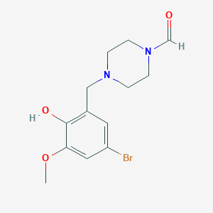 4-(5-bromo-2-hydroxy-3-methoxybenzyl)-1-piperazinecarbaldehyde