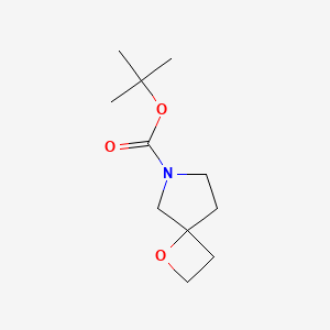 molecular formula C11H19NO3 B572492 Tert-butyl 1-oxa-6-azaspiro[3.4]octane-6-carboxylate CAS No. 1264635-65-5
