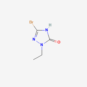 molecular formula C4H6BrN3O B572493 5-Bromo-2-ethyl-2,4-dihydro-3H-1,2,4-triazol-3-one CAS No. 1243250-10-3