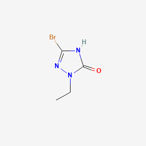 molecular formula C4H6BrN3O B572493 5-ブロモ-2-エチル-2,4-ジヒドロ-3H-1,2,4-トリアゾール-3-オン CAS No. 1243250-10-3