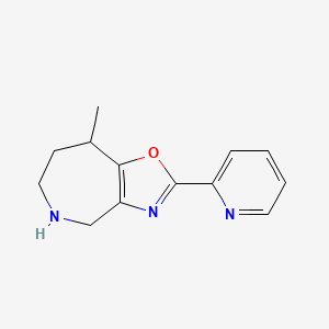 molecular formula C13H15N3O B572494 8-Methyl-2-(pyridin-2-yl)-5,6,7,8-tetrahydro-4H-oxazolo[4,5-c]azepine CAS No. 1247885-34-2