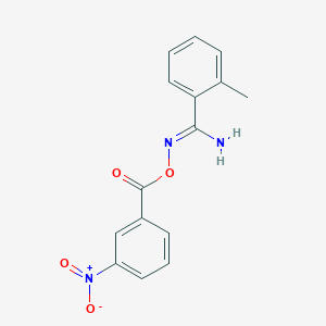molecular formula C15H13N3O4 B5724955 2-methyl-N'-[(3-nitrobenzoyl)oxy]benzenecarboximidamide 