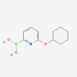 molecular formula C11H16BNO3 B572496 (6-(Cyclohexyloxy)pyridin-2-yl)boronic acid CAS No. 1310404-16-0