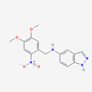 N-(4,5-dimethoxy-2-nitrobenzyl)-1H-indazol-5-amine