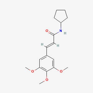 molecular formula C17H23NO4 B5724991 N-cyclopentyl-3-(3,4,5-trimethoxyphenyl)acrylamide 