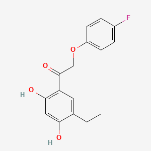 molecular formula C16H15FO4 B5724993 1-(5-ethyl-2,4-dihydroxyphenyl)-2-(4-fluorophenoxy)ethanone 