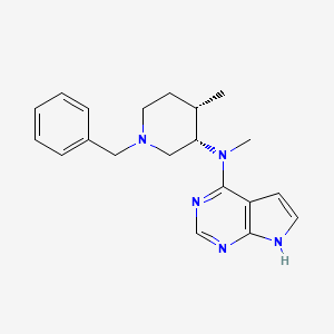 molecular formula C20H25N5 B572500 N-((3S,4S)-1-苄基-4-甲基哌啶-3-基)-N-甲基-7H-吡咯并[2,3-d]嘧啶-4-胺 CAS No. 1252883-90-1