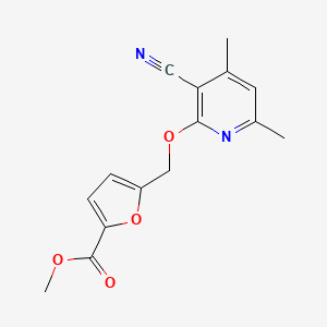 methyl 5-{[(3-cyano-4,6-dimethyl-2-pyridinyl)oxy]methyl}-2-furoate
